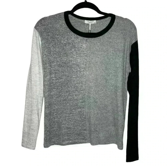 Rag & Bone The Knit Colorblock Crewneck XS - Picture 4 of 5